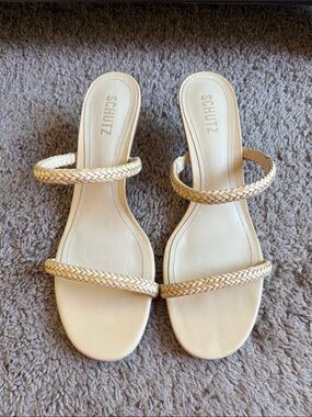 SCHUTZ Taliah Woven Mid Sandals
